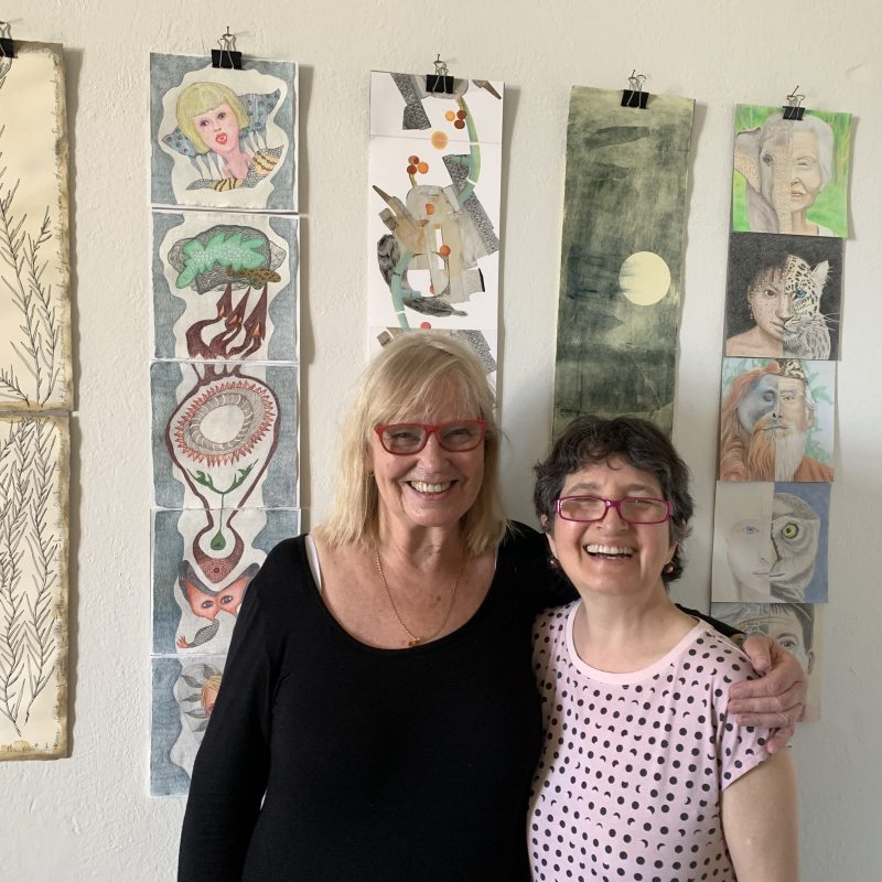 With Irene Christensen & our work
