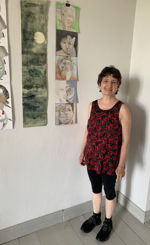 With my work in the show